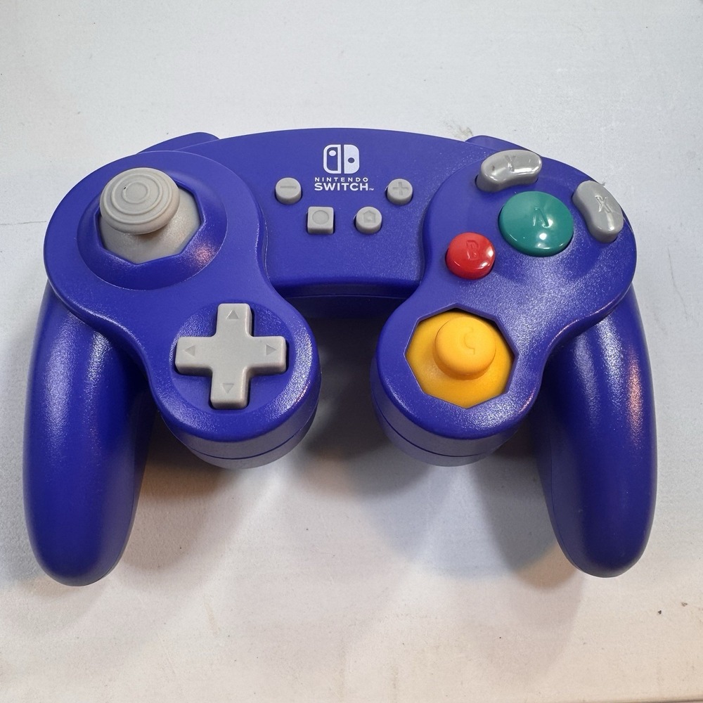 PowerA GameCube Style Wired Micro USB Controller Nintendo Switch Indigo Purple